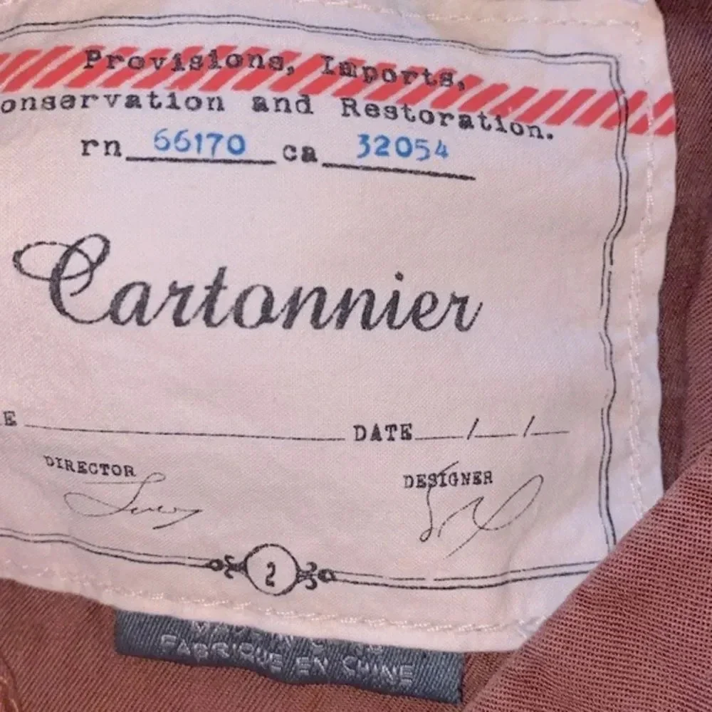 Cartonnier by Anthropologie rust color jacket size small